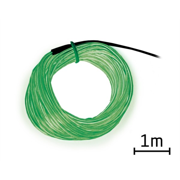 Svietiací kábel - drôt, 1m, zelený