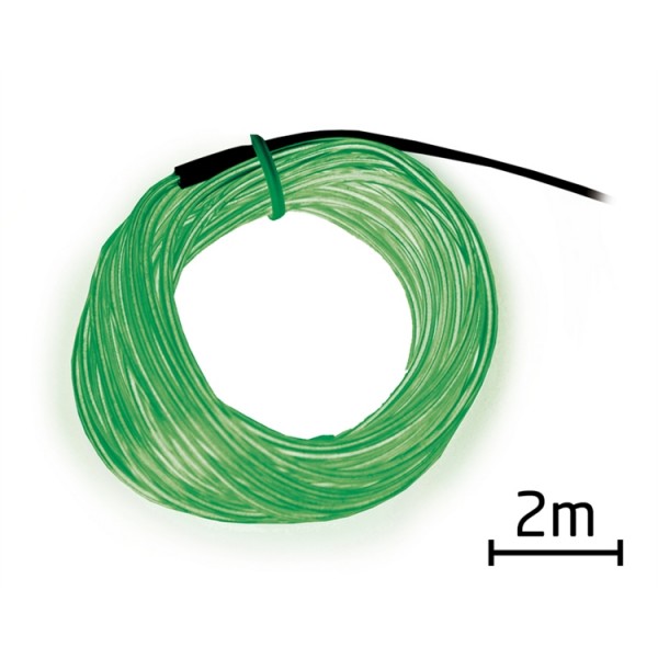 Svietiací kábel - drôt, 2m, zelený