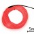 Svietiací kábel - drôt, 5m, červený