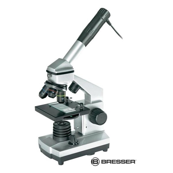 Mikroskop Bresser Junior 40x - 1024x, USB výstup, v kufríku, horná i dolná LED