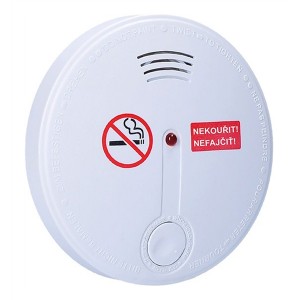 Detektor cigaretového dymu + alarm, 85dB, biely + 9v batéria