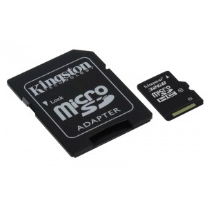 Karta pamäťová KINGSTON Micro SDHC 32GB Class 10 plus adaptér