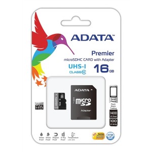 Karta pamäťová ADATA Micro SDHC 16GB Class 10 plus adaptér