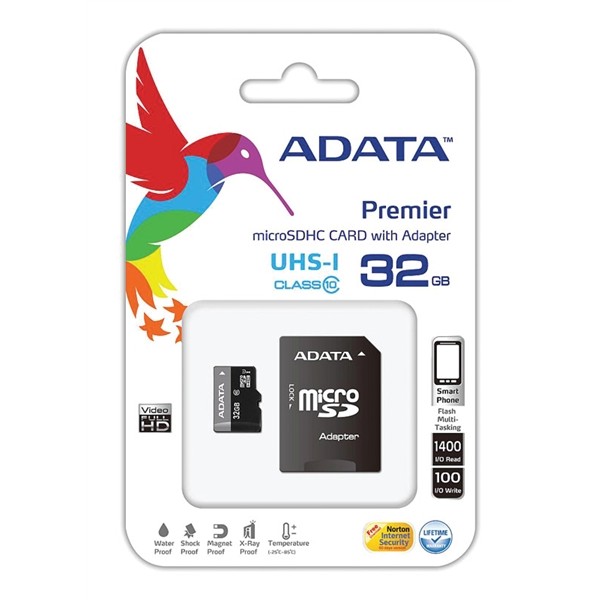 Karta pamäťová ADATA Micro SDHC 32GB Class 10 plus adaptér