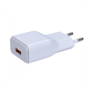 Adaptér, fast charge: 1x USB Qualcomm, 5V2A/9V1.67A/12V1A, AC 230V, bielošedý DC51