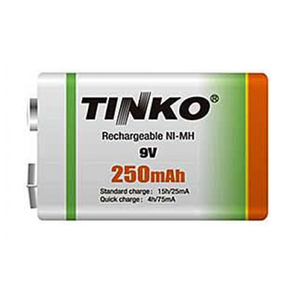 Batéria 6F22 (9V) nabíjacia TINKO NiMH 250mAh