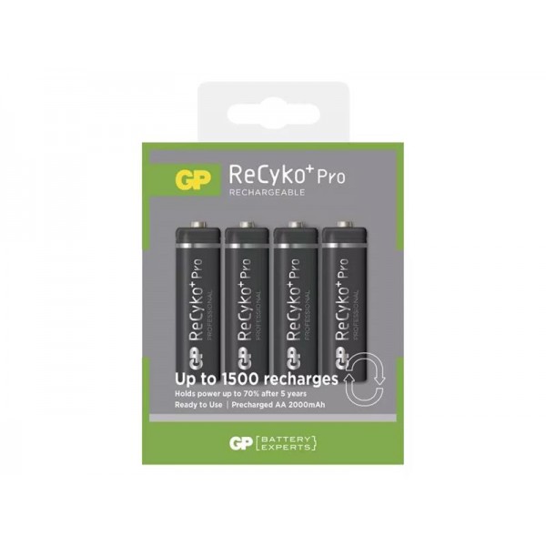 Batéria AA (R6) nabíjacia 1,2V/2000mAh GP Recyko+ Pro 4ks