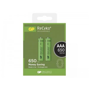 Batéria AAA (R03) nabíjacia 1,2V/650mAh GP Recyko+ 2ks