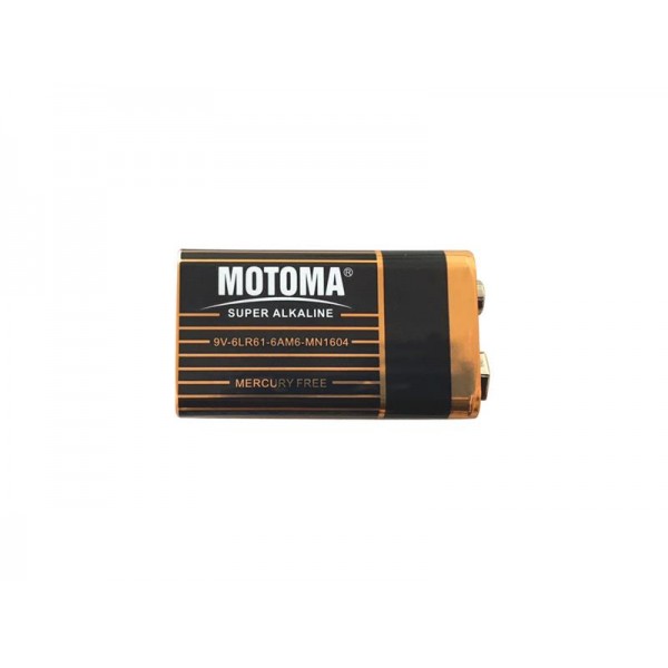 Batéria alkalická 9V MOTOMA Black edition