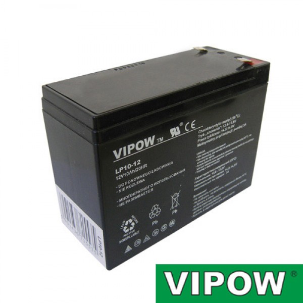 Batéria olovená 12V/ 10Ah VIPOW bezúdržbový akumulátor