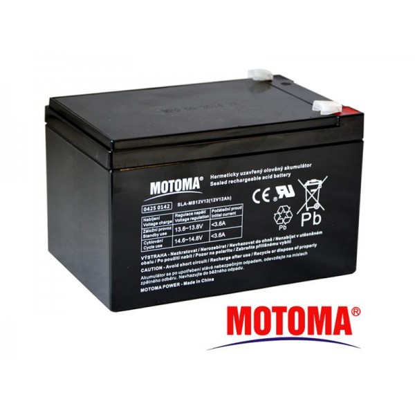 Batéria olovená 12V/ 12Ah MOTOMA bezúdržbový akumulátor