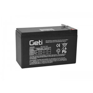 Batéria olovená 12V 7.0Ah Geti (konektor 4,75 mm)