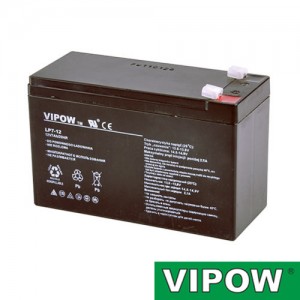 Batéria olovená 12V 7Ah VIPOW (7,5Ah) bezúdržbový akumulátor
