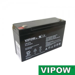 Batéria olovená 6V/12Ah VIPOW bezúdržbový akumulátor