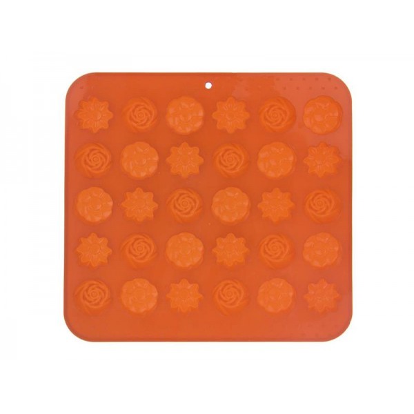 Forma na pečenie ORION Kvietky silikón oranžová