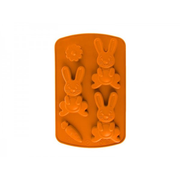 Forma na pečenie ORION Zajac silikón oranžová
