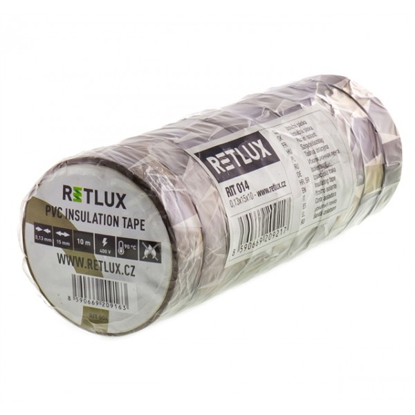 Izolačná páska PVC 15/10m RETLUX RIT 014 10ks hnedá