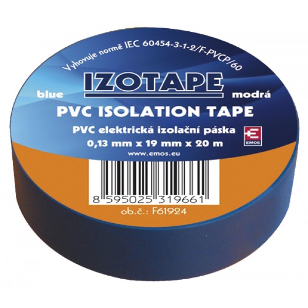Izolačná páska PVC 19 20m modrá