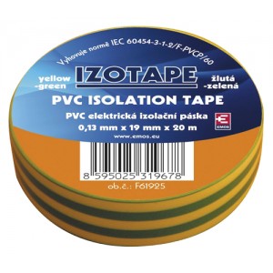 Izolačná páska PVC 19 20m zelenožltá