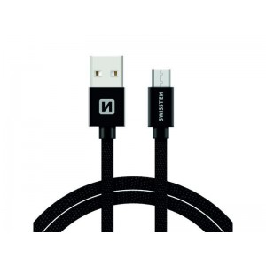 Kábel SWISSTEN USB/Micro USB 1,2M čierny