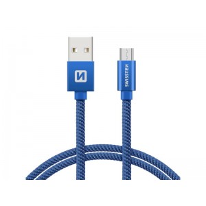 Kábel SWISSTEN USB/Micro USB 1,2M modrý