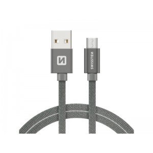 Kábel SWISSTEN USB/Micro USB 1,2M šedý