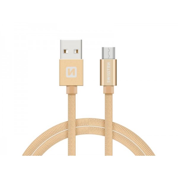 Kábel SWISSTEN USB/Micro USB 1,2M zlatý