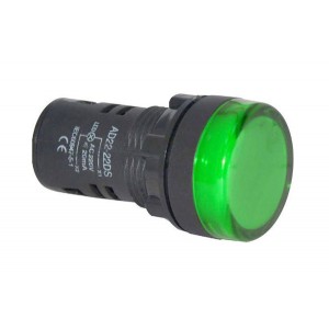 Kontrolka 230V LED 29mm, zelená