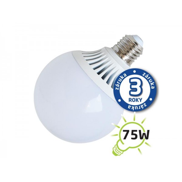 LED žiarovka G95 E27/230V 12W (Al) - biela teplá (záruka 3 roky)