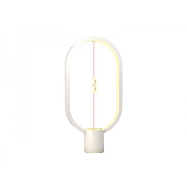 Lampa LED stolná HENG BALANCE ELLIPSE PLASTIC USB WHITE
