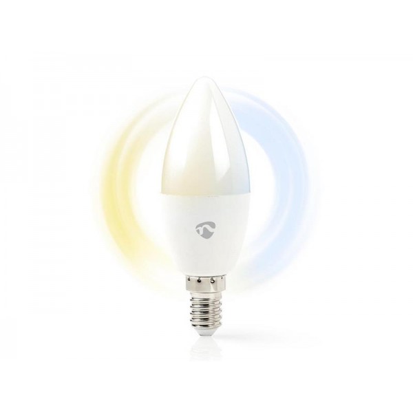 Múdra WiFi žiarovka LED E14 4.5W biela NEDIS WIFILW13WTE14