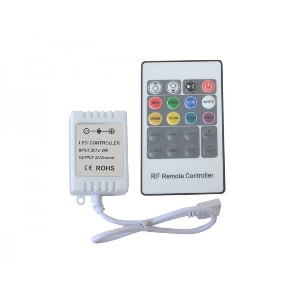 Ovládač pre LED pásik 12/24V - RGB kontroler pre LED pásiky 12V, RF