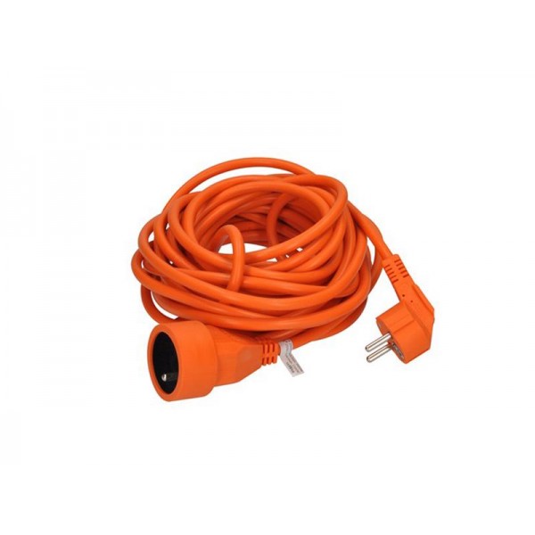 Predlžovací kábel - spojka, 1 zásuvka, oranžová, 10m