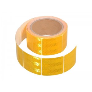 Samolepiaca páska reflexná delená 5m x 5cm žltá (rolka 5m)
