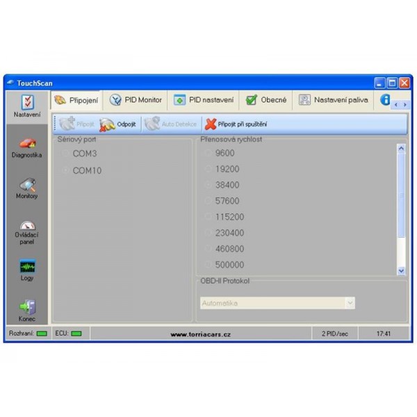 TouchScan v češtině na CD - ELM 327 - DIAG