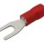 Vidlička 3.2mm, vodič 0.5-1.5mm červená