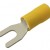Vidlička 4.3mm, vodič 4.0-6.0mm žltá