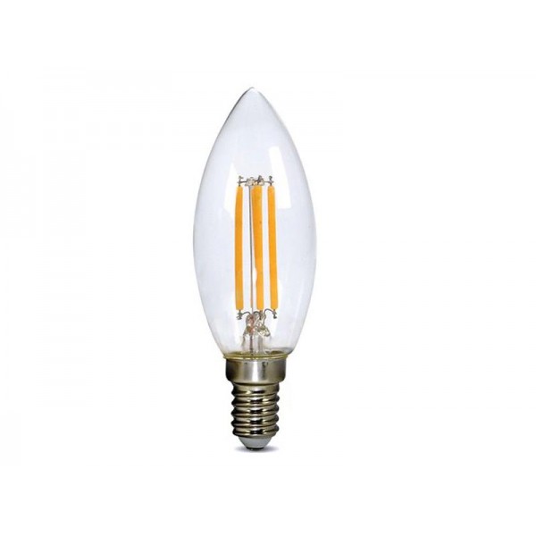 Žiarovka LED C37 E14 4W biela teplá retro SOLIGHT, 3 roky záruka