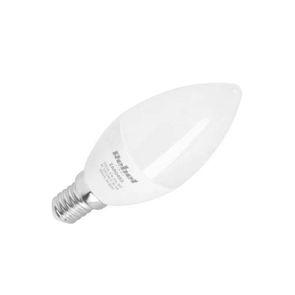 Žiarovka LED E14 6W biela studená REBEL ZAR0493