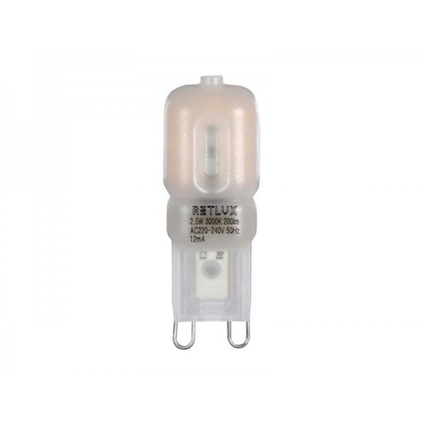 Žiarovka LED G9 2,5W RETLUX RLL 293 teplá biela