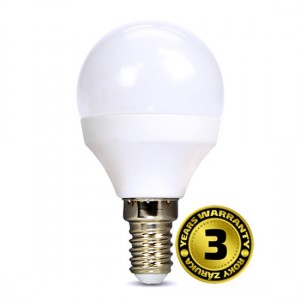 Žiarovka LED, miniglobe, 8W, E14, 3000K, 720lm, biela teplá, SOLIGHT WZ425