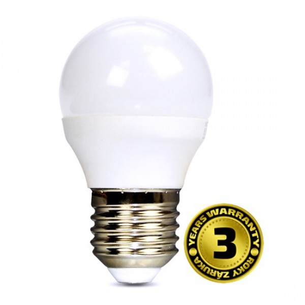 Žiarovka LED miniglobe E27 8W biela teplá SOLIGHT 3 roky záruka