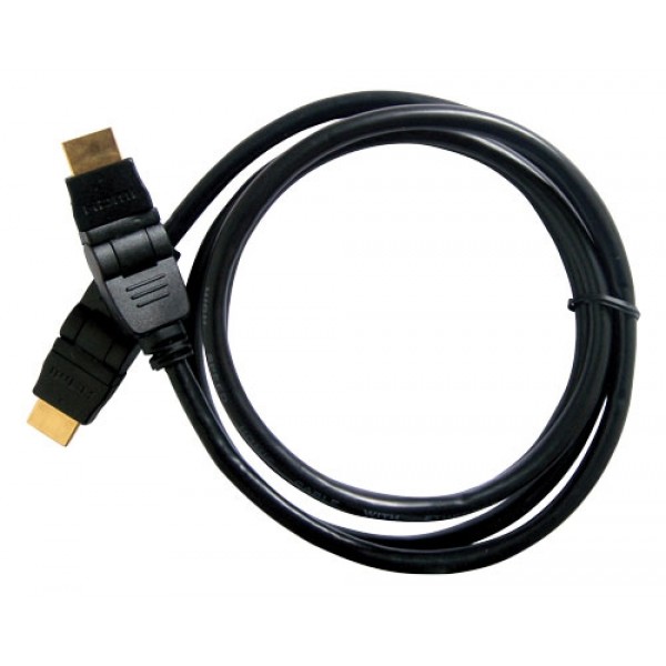 Kabel HDMI - HDMI 2m (gold-otočný, ethernet)