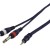 Kábel audio JACK 3.5 mm - 2x JACK 6.3 mm 1.5 m HQM-205/1.5