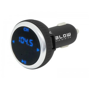 Transmitter do auta FM BLOW + USB nabíjačka 2.1A čierna