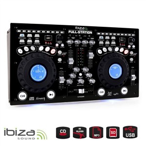 Mixážny pult IBIZA FULL-STATION s dvoj CD/USB/SD