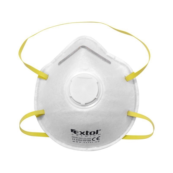 Respirátor - maska protiprašná s výdychovým ventilom FFP1, sada 5ks, tvarovaný, EXTOL PREMIUM