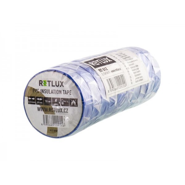 Izolační páska PVC 15/10m RETLUX RIT 012 10ks modrá